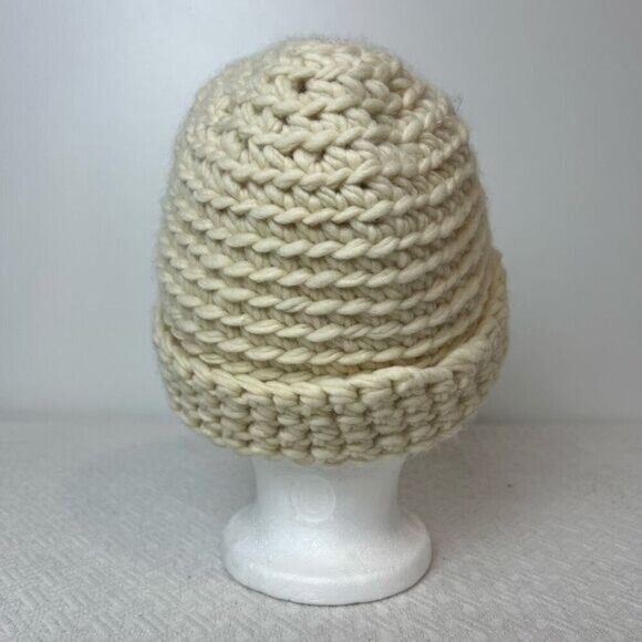 Gibou Hat Toque Adult Knit Cream Cozy Winter Warm Gift Chunky Knit Fall - Picture 3 of 8